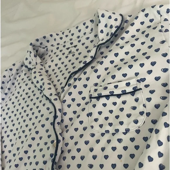 roller rabbit blue hearts polo pj shirt - Picture 3 of 4